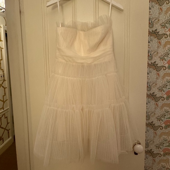 BCBG MAXAZRIA Strapless Tiered Tulle Mini Dress - Picture 2 of 2